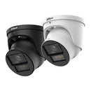 DAHUA 6 MP torņveida IP videonovērošanas kamera ar 3,6 mm objektīvu, WizColor, 60 m nakts redzamību, aktīvo atturēšanu, divvirzienu audio, PoE+, ePoE, IP67 un IK10, balta