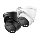 DAHUA 4 MP kupolveida IP videonovērošanas kamera ar motorizētu 2,7–13,5 mm objektīvu, viedo dubulto apgaismojumu līdz 40 m, mikrofonu, PoE un IP67, melna