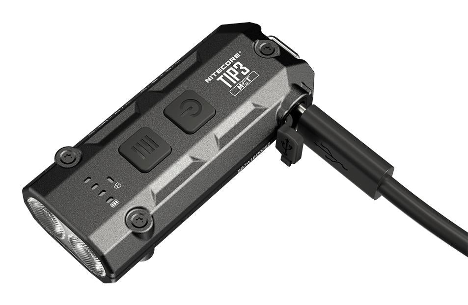 NITECORE TIP3 LED atslēgu piekariņa lukturis, 720 lm, USB uzlāde, 650 mAh akumulators, IP54, melns