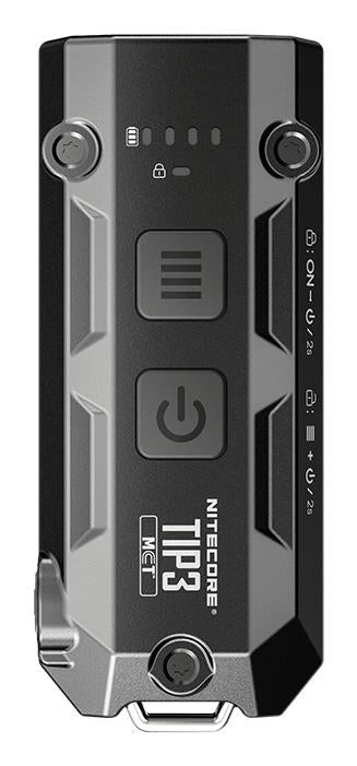 NITECORE TIP3 LED atslēgu piekariņa lukturis, 720 lm, USB uzlāde, 650 mAh akumulators, IP54, melns