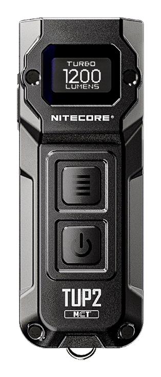 NITECORE TUP2 piekariņa LED lukturis, 1200 lm, OLED displejs, USB-C uzlāde, 1300 mAh akumulators