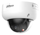DAHUA 4 MP vandalizturīga kupolveida IP videonovērošanas kamera ar 2,8 mm objektīvu, viedo dubulto apgaismojumu līdz 50 m, AcuPick, cilvēku skaitīšanu, mikrofonu, ePoE, IP67 un IK10, balta