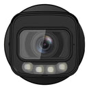 Dahua 8 MP cilindriskā IP videonovērošanas kamera ar motorizētu 2,7–13,5 mm objektīvu, viedo dubulto apgaismojumu, mikrofonu, PoE un IP67, melna