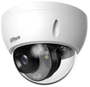 DAHUA 6 MP WizSense pretvandālisma kupolveida IP kamera ar 2,8 mm objektīvu, viedo divu veidu apgaismojumu līdz 30 m, mikrofonu, PoE, IP67 un IK10, balta