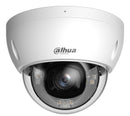 DAHUA 6 MP WizSense pretvandālisma kupolveida IP kamera ar 2,8 mm objektīvu, viedo divu veidu apgaismojumu līdz 30 m, mikrofonu, PoE, IP67 un IK10, balta