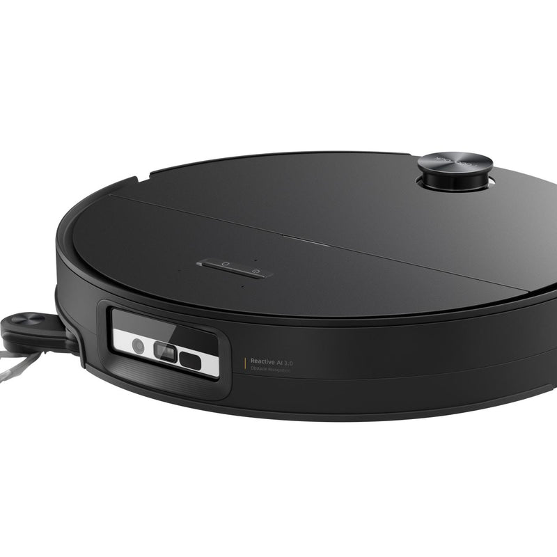 Roborock Saros 20 Sonic robotizētais putekļsūcējs ar mazgāšanu, 36000Pa, VibraRise 5.0, RockDock pašattīrīšanās stacija, 6400mAh, 190min darbība, 79,8mm augstums, melns