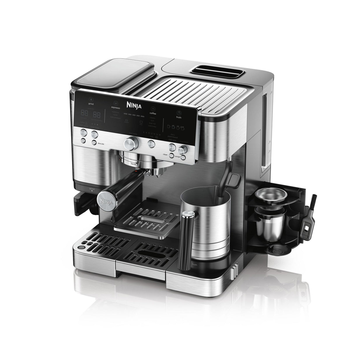 NINJANinja Luxe Café Premier ES601EU 3-in-1 kafijas automāts ar dzirnaviņām, 1650 W