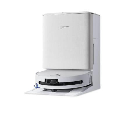 ECOVACS DEEBOT T90 OMNI robotizētais putekļsūcējs ar mazgāšanu, 30000Pa, OZMO ROLLER 3.0, automātiskās iztukšošanas un pašattīrīšanās stacija, Wi-Fi, balts