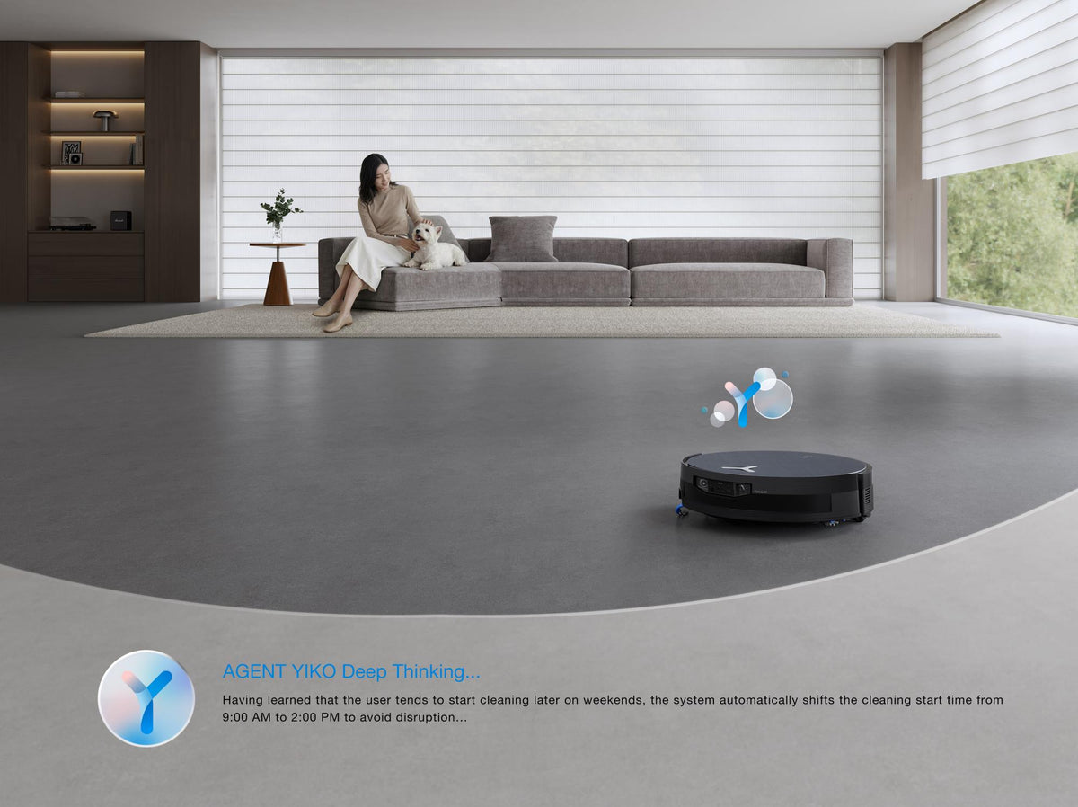 ECOVACS DEEBOT X12 OmniCyclone robotic vacuum cleaner with mopping, 22000Pa, FocusJet, OZMO ROLLER 3.0, OmniCyclone self-cleaning station, 4000mAh, up to 497min, black