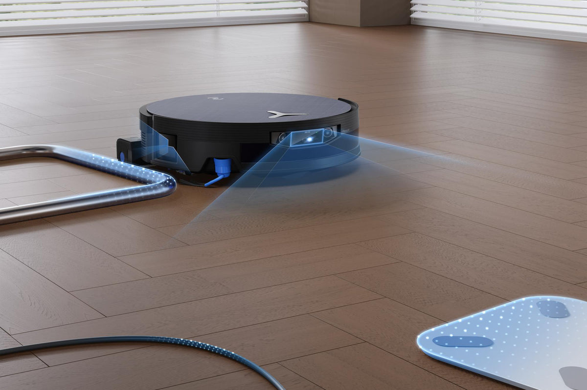 ECOVACS DEEBOT X12 OmniCyclone robotic vacuum cleaner with mopping, 22000Pa, FocusJet, OZMO ROLLER 3.0, OmniCyclone self-cleaning station, 4000mAh, up to 497min, black