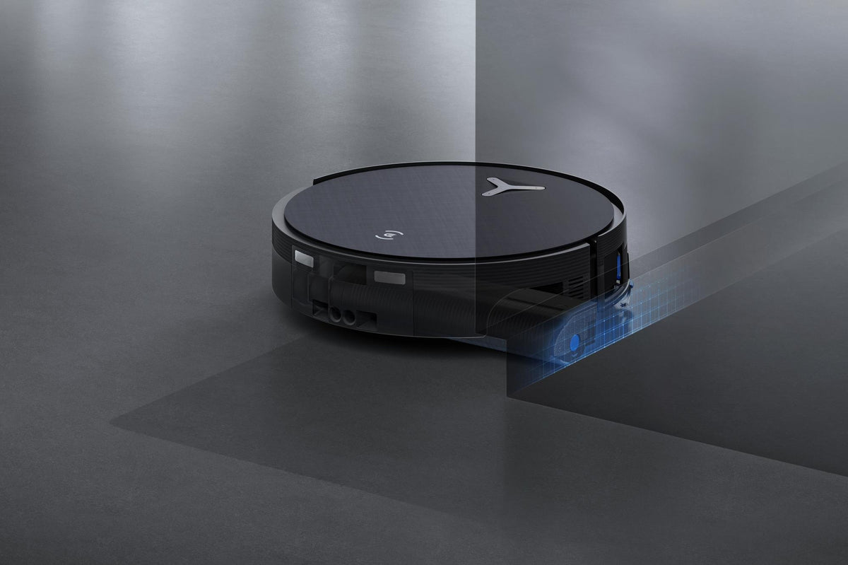 ECOVACS DEEBOT X12 OmniCyclone robotic vacuum cleaner with mopping, 22000Pa, FocusJet, OZMO ROLLER 3.0, OmniCyclone self-cleaning station, 4000mAh, up to 497min, black
