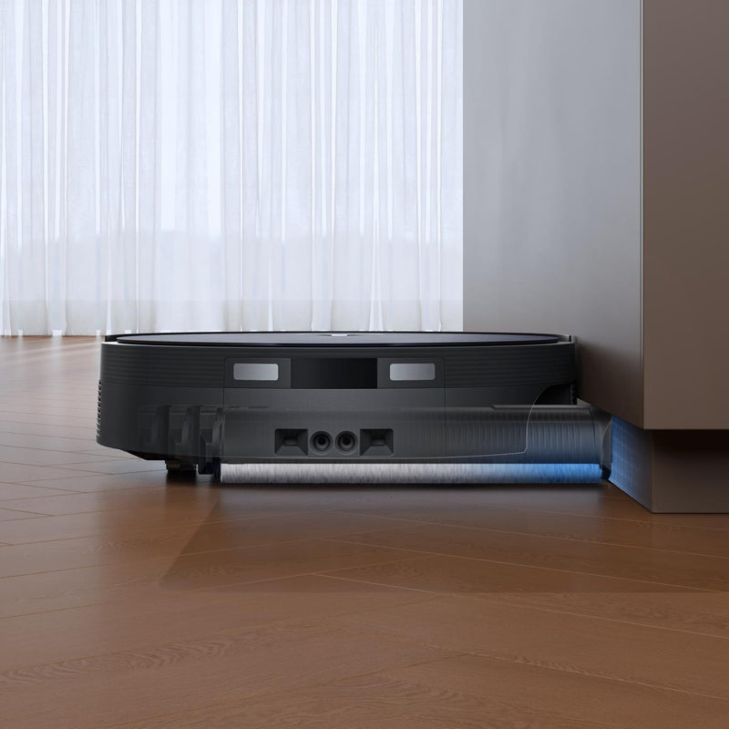 ECOVACS DEEBOT X12 OmniCyclone robotizētais putekļsūcējs ar mazgāšanu, 22000Pa, FocusJet, OZMO ROLLER 3.0, OmniCyclone pašattīrīšanās stacija, 4000mAh, līdz 497min, melns