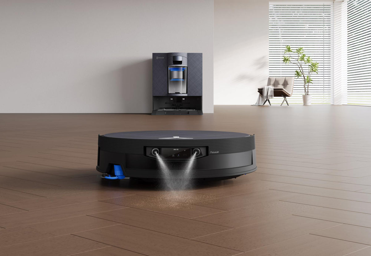 ECOVACS DEEBOT X12 OmniCyclone robotic vacuum cleaner with mopping, 22000Pa, FocusJet, OZMO ROLLER 3.0, OmniCyclone self-cleaning station, 4000mAh, up to 497min, black
