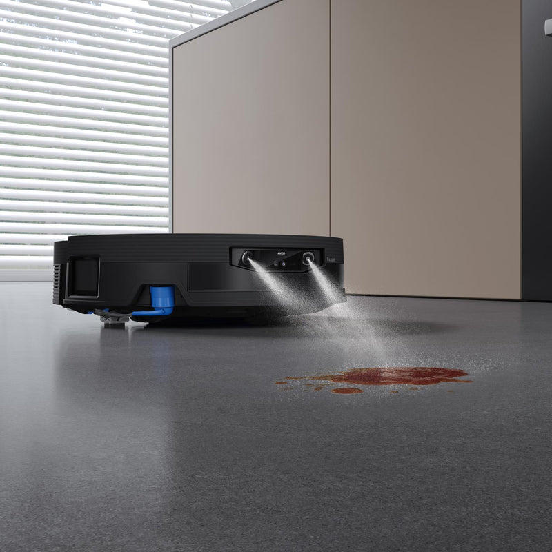 ECOVACS DEEBOT X12 OmniCyclone robotizētais putekļsūcējs ar mazgāšanu, 22000Pa, FocusJet, OZMO ROLLER 3.0, OmniCyclone pašattīrīšanās stacija, 4000mAh, līdz 497min, melns