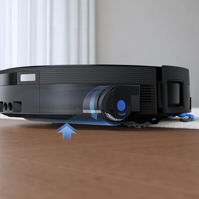 ECOVACS DEEBOT X12 OmniCyclone robotizētais putekļsūcējs ar mazgāšanu, 22000Pa, FocusJet, OZMO ROLLER 3.0, OmniCyclone pašattīrīšanās stacija, 4000mAh, līdz 497min, melns