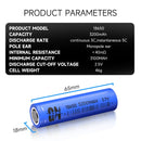 18650 litija jonu akumulators 3200mAh 3.7V 3C/5C uzlādējams elements 65x18mm 46g zema pretestība <40mΩ - ZEMLETES.LV