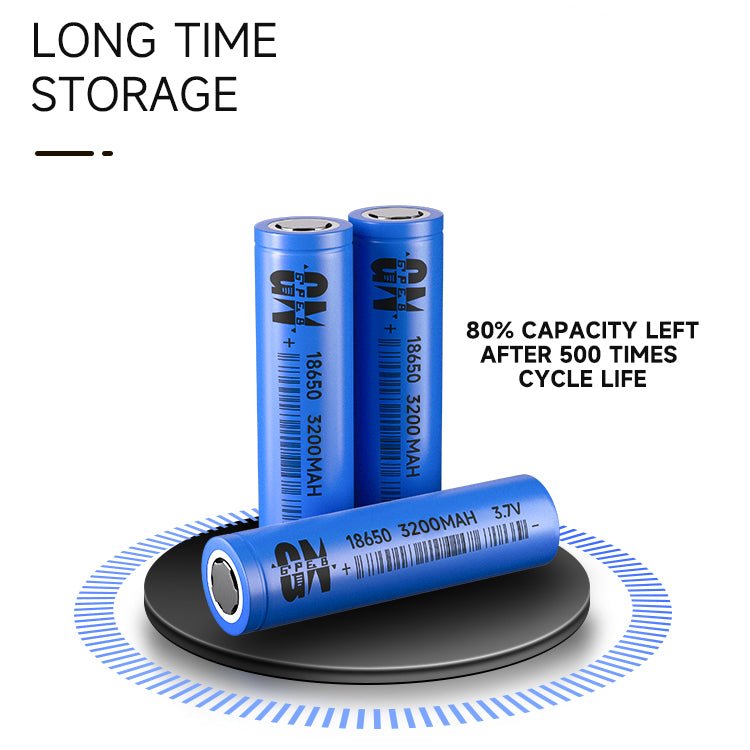 18650 litija jonu akumulators 3200mAh 3.7V 3C/5C uzlādējams elements 65x18mm 46g zema pretestība <40mΩ - ZEMLETES.LV