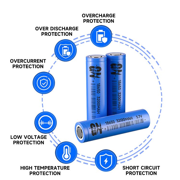 18650 litija jonu akumulators 3200mAh 3.7V 3C/5C uzlādējams elements 65x18mm 46g zema pretestība <40mΩ - ZEMLETES.LV