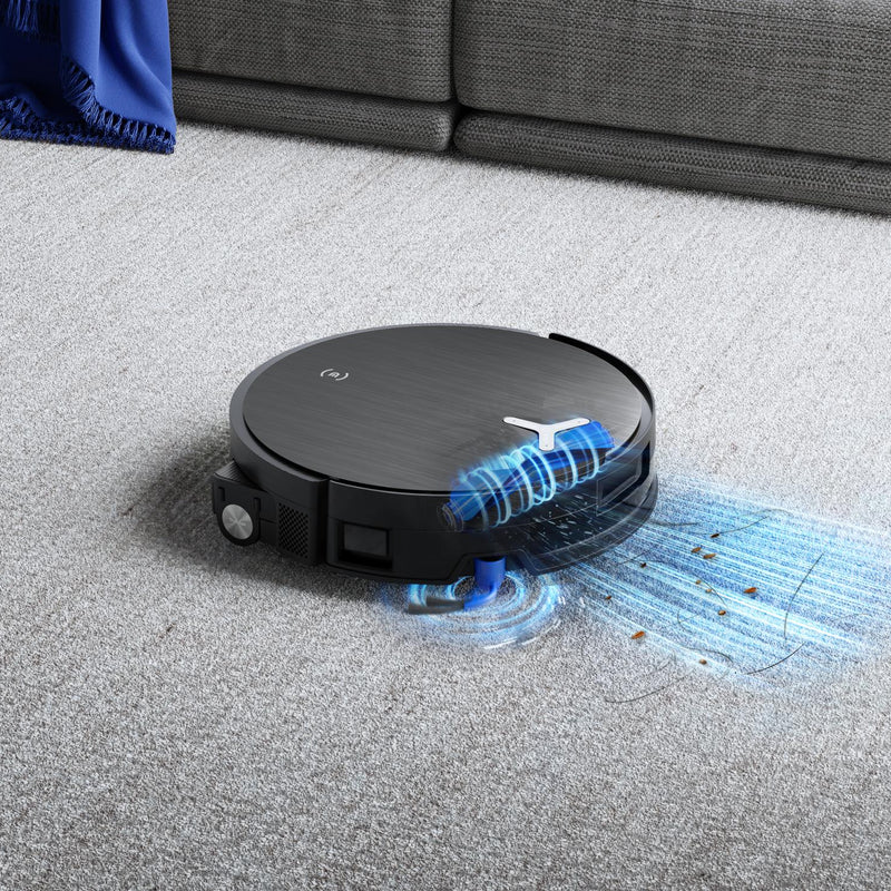ECOVACS DEEBOT X11 PRO OMNI, melns robotizēts putekļsūcējs ar mitro un sauso uzkopšanu, 19 500 Pa, OZMO ROLLER 2.0, dToF LiDAR, AIVI 3D, 6400 mAh un automātisku mopu mazgāšanu