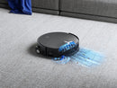 ECOVACS DEEBOT X11 PRO OMNI, melns robotizēts putekļsūcējs ar mitro un sauso uzkopšanu, 19 500 Pa, OZMO ROLLER 2.0, dToF LiDAR, AIVI 3D, 6400 mAh un automātisku mopu mazgāšanu