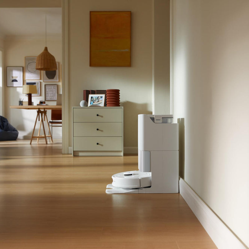 Roborock Qrevo C Pro White QRRCP02-00, robotizēts putekļsūcējs ar sauso un mitro uzkopšanu, 18 500 Pa, LiDAR navigāciju un pašattīrīšanās staciju