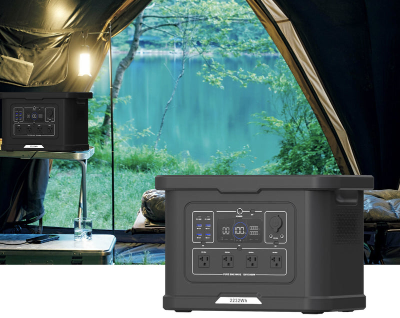 2400W Portatīvā Elektrocentrāle jeb uzlādes stacija– 2232Wh ar UPS funkciju un ātru uzlādi