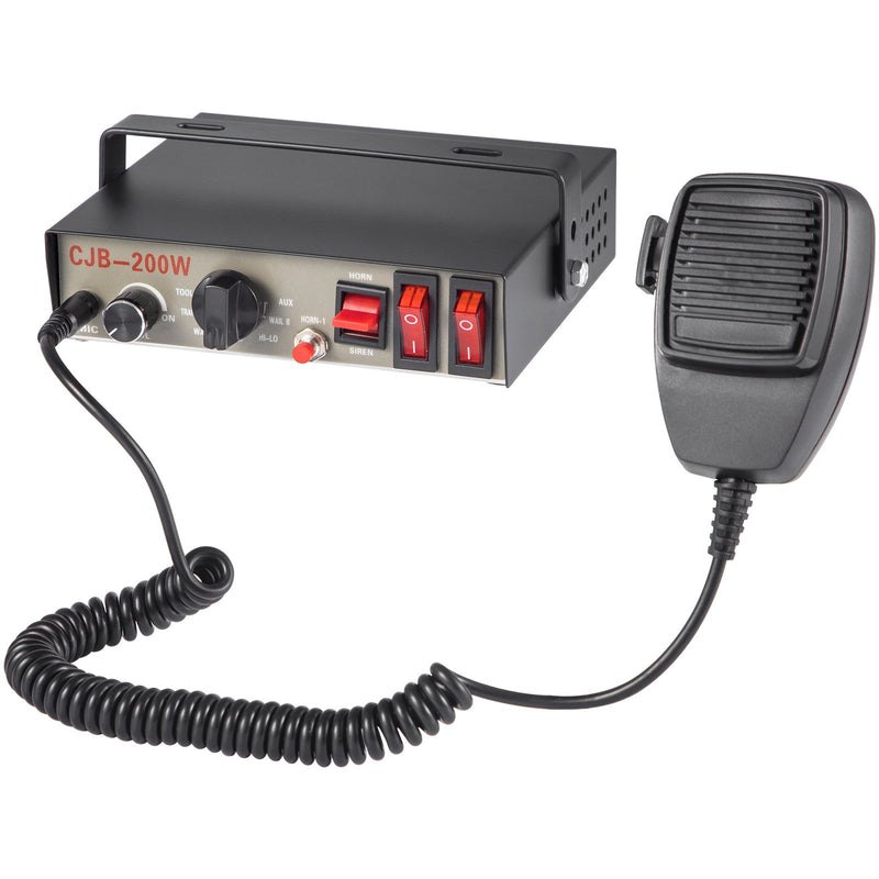 VEVOR 200 W avārijas brīdinājuma sirēnas komplekts ar 8 signāliem, PA skaļruni un mikrofonu – piemērots policijas, ātrās palīdzības, ugunsdzēsēju un speciālajiem dienestu transportlīdzekļiem
