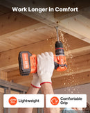 VEVOR Hammer Drill 20 V, 13 mm, 30 000 impacts/min, 4 Ah