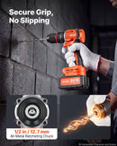 VEVOR Hammer Drill 20 V, 13 mm, 30 000 impacts/min, 4 Ah