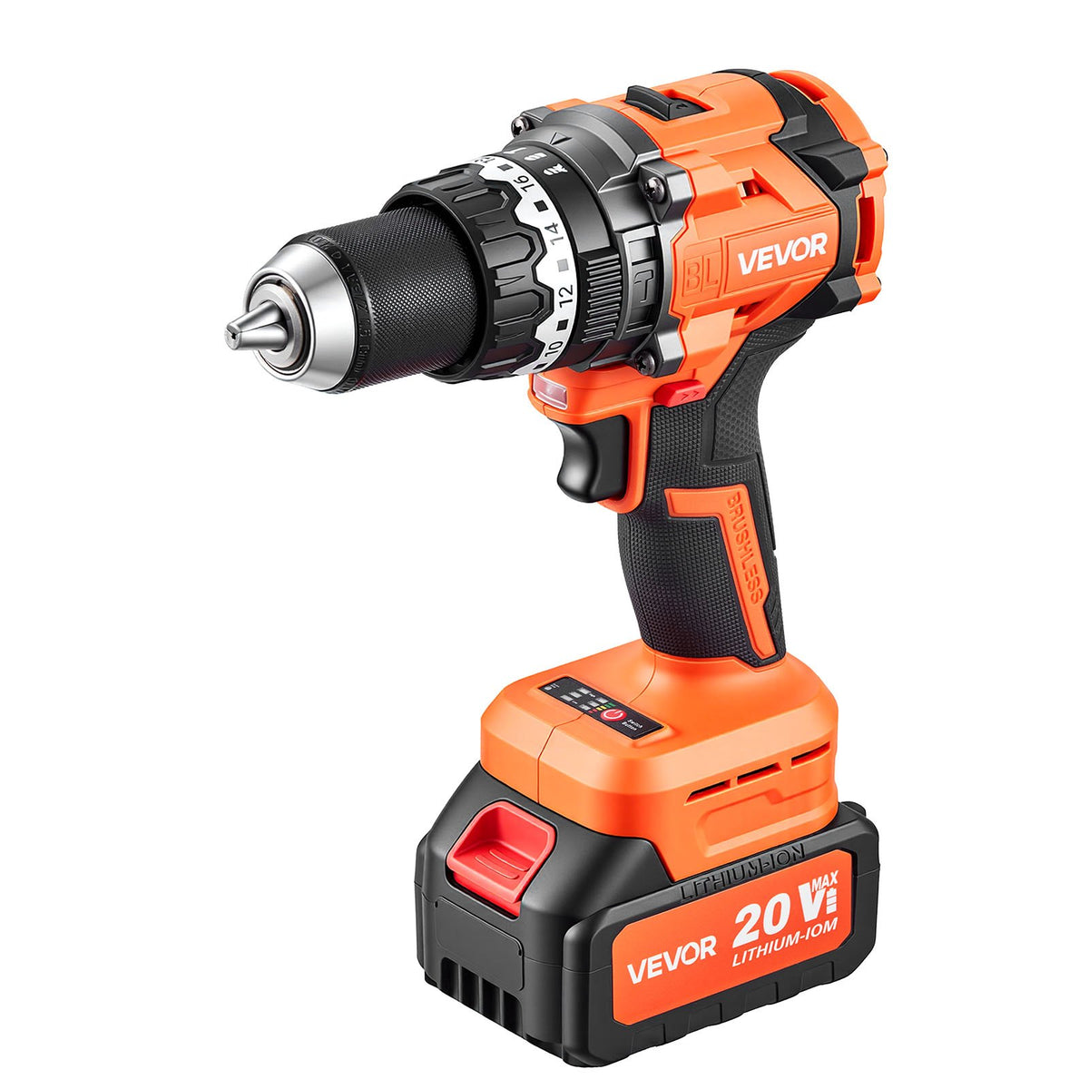 VEVOR triecienurbjmašīna 20 V, 13 mm, 24 000 triec./min, 4 Ah