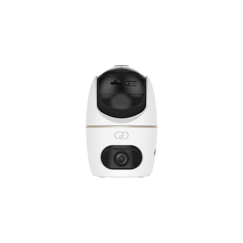 Dahua H3D-3F 3 MP iekštelpu Wi-Fi IP kamera ar 2 objektīviem, grozāma un noliekama, 3,6 mm, 79°/43°/94°, IR nakts redzamība līdz 30 m, H.265, Wi-Fi 6, Bluetooth, microSD līdz 256 GB