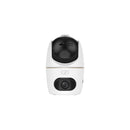Dahua H3D-3F 3 MP iekštelpu Wi-Fi IP kamera ar 2 objektīviem, grozāma un noliekama, 3,6 mm, 79°/43°/94°, IR nakts redzamība līdz 30 m, H.265, Wi-Fi 6, Bluetooth, microSD līdz 256 GB
