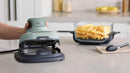 Ninja CRISPi FN101EUSG, 4-in-1 pārnēsājams stikla karstā gaisa friteris, 1700 W, 3,8 l un 1,4 l CleanCrisp tvertnes, Air Fry, Roast, ReCrisp un Keep Warm, salvijas zaļš