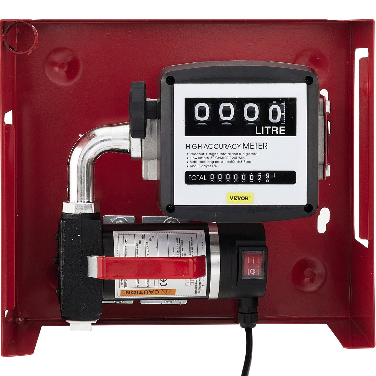 VEVOR Diesel Fuel Transfer Pump, 220 V, 40 l/min, Self-Priming Electric Pump for Oil and Diesel