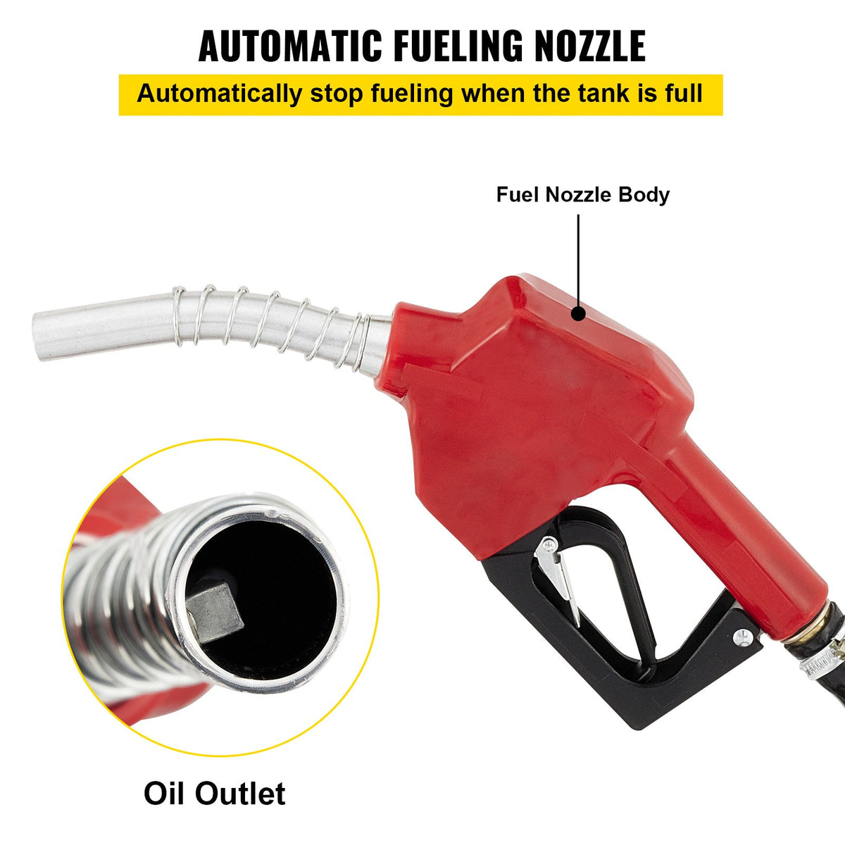 VEVOR Diesel Fuel Transfer Pump, 220 V, 40 l/min, Self-Priming Electric Pump for Oil and Diesel