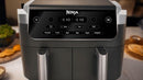 Ninja DualZone DZ801EU, 2470 W, 7,6 l karstā gaisa friteris ar 2 neatkarīgām 3,8 l zonām, 6 gatavošanas programmām, SYNC un MATCH funkcijām, 40–240 °C