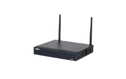 Dahua NVR1104HS-W-S2-CE 4 kanālu tīkla videoreģistrators ar Wi-Fi, līdz 6 MP, 4K HDMI, 1 SATA, H.265+, melns