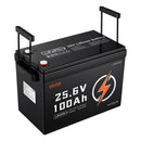 VEVOR 24 V 100 Ah LiFePO4 akumulators, Bluetooth, 100 A BMS, 2560 Wh