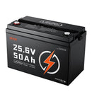 VEVOR 24 V 50 Ah LiFePO4 akumulators, Bluetooth, 50 A BMS, 1280 Wh