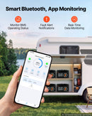 VEVOR 24 V 50 Ah LiFePO4 akumulators, Bluetooth, 50 A BMS, 1280 Wh