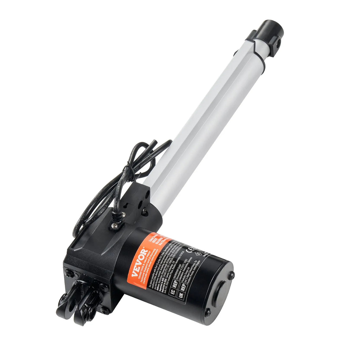 VEVOR 24 V lineaaraktuaatori komplekt, pikkus 25,4 cm, kiirus 2,5 cm/s, tõmbejõud 99,8 kg / 1000 N, kaitseklass IP44