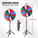 EVOR 61 cm laimes rats ar trijkāja statīvu, 14 sadaļu sauso marķieru griežamais spēļu rats