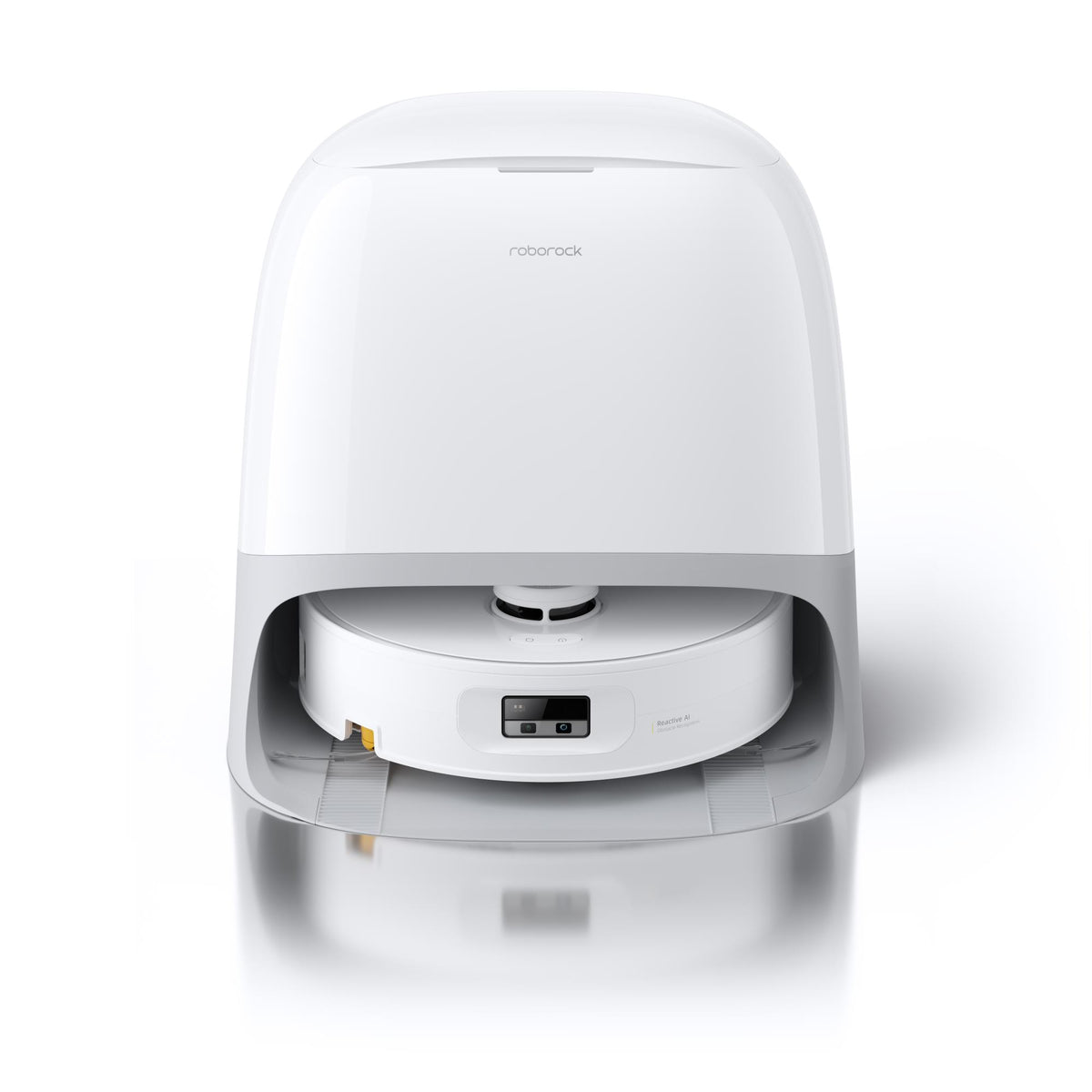 Roborock Qrevo Curv 2 Flow robotic vacuum cleaner, 20,000 Pa, dry and wet cleaning, LiDAR navigation, automatic docking with water refill and wastewater drainage, 5200 mAh, white