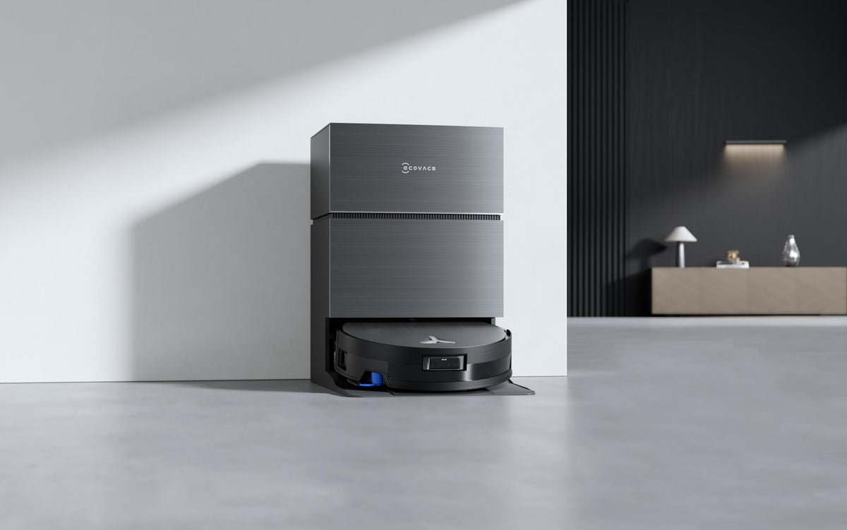 ECOVACS DEEBOT X11 PRO OMNI, черный роботизированный пылесос с функцией влажной и сухой уборки, 19 500 Па, OZMO ROLLER 2.0, dToF LiDAR, AIVI 3D, 6400 мА·ч и функция автоматической промывки швабры