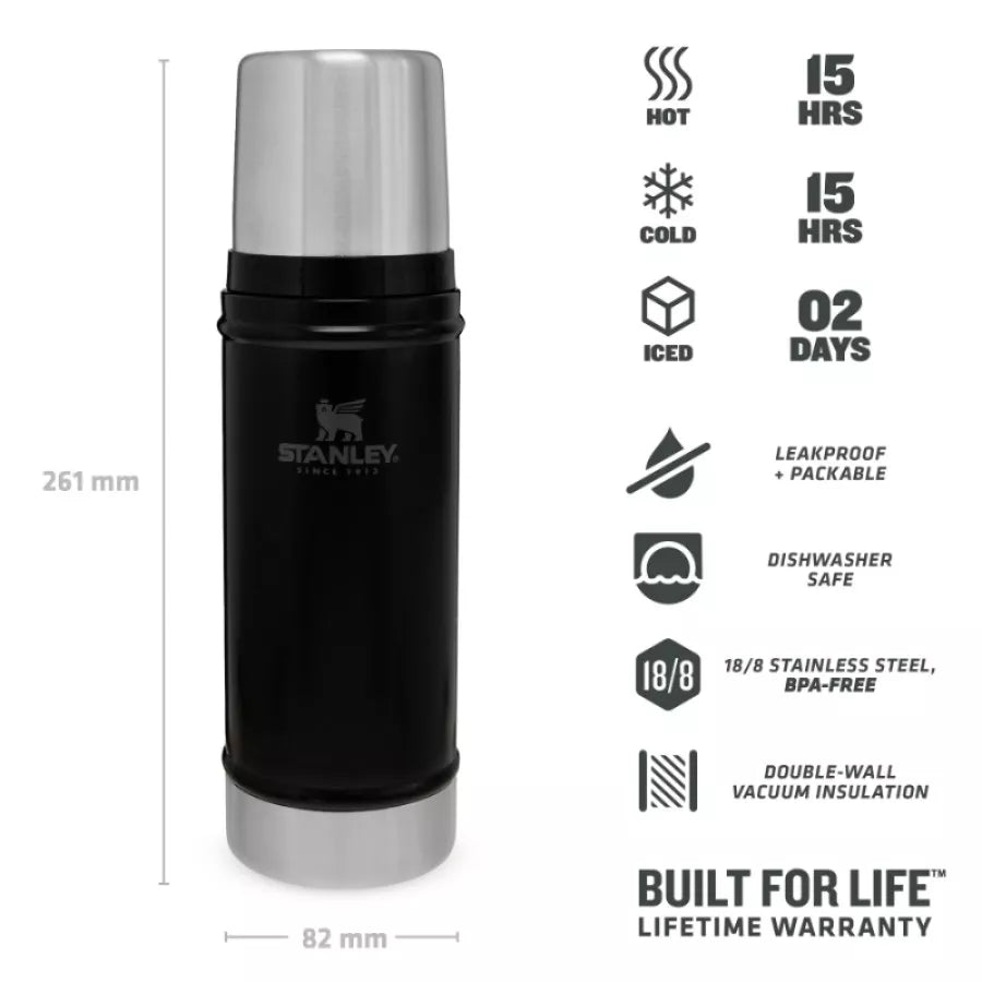 Stanley The Legendary Classic Bottle Thermos 0.47L Matte Black