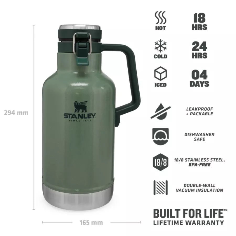 Stanley The Easy-Pour Growler Classic 1.9L Green Beer Growler