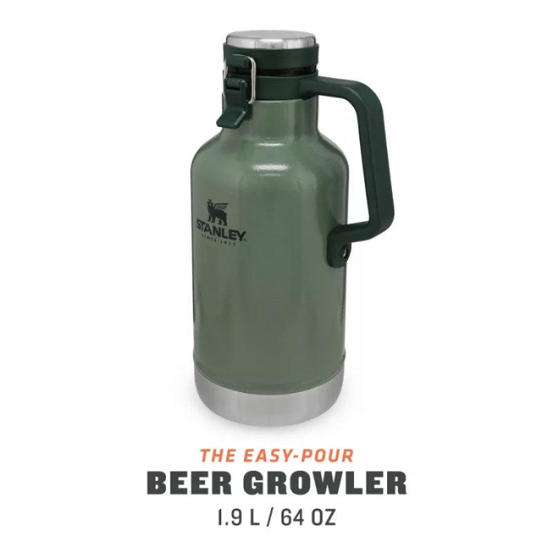 Alus krūka Stanley The Easy-Pour Growler Classic 1,9L zaļa