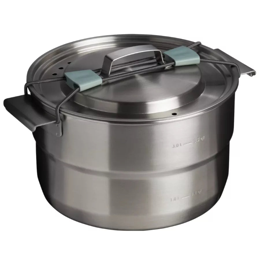 Stanley ēdienu gatavošanas komplekts kempingā Wildfare Core Full Serve Cookset 3,78L zilganpelēks/tumši pelēks