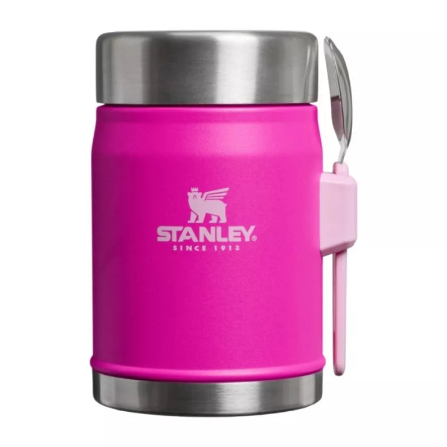 Stanley The Legendary Food Jar + Spork 0.4L Thermos Fuchsia