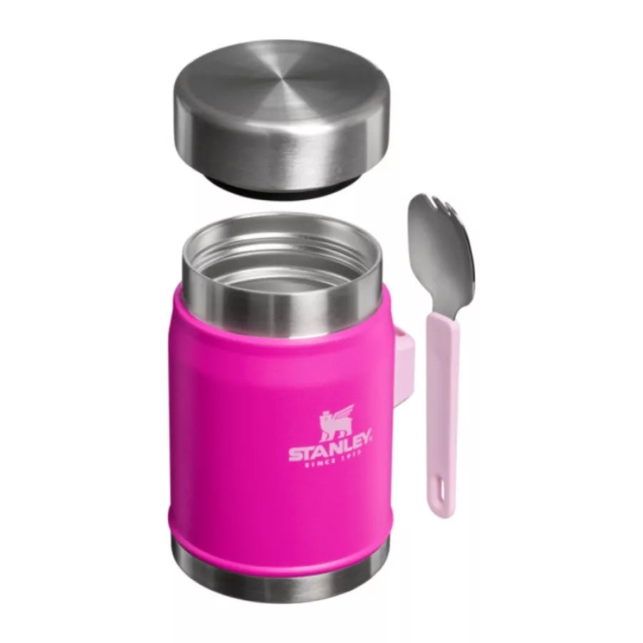 Stanley The Legendary Food Jar + Spork 0.4L Thermos Fuchsia